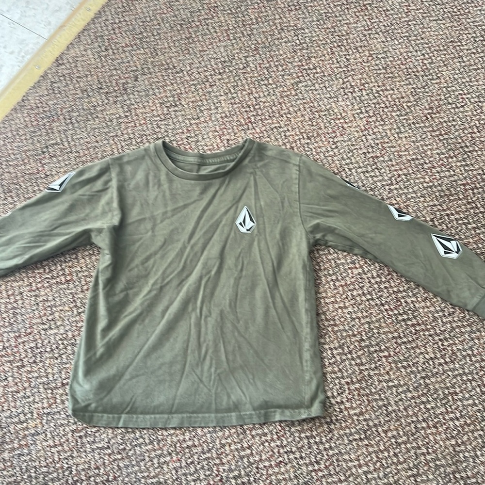 Army green Volcom Kids Long Sleeve